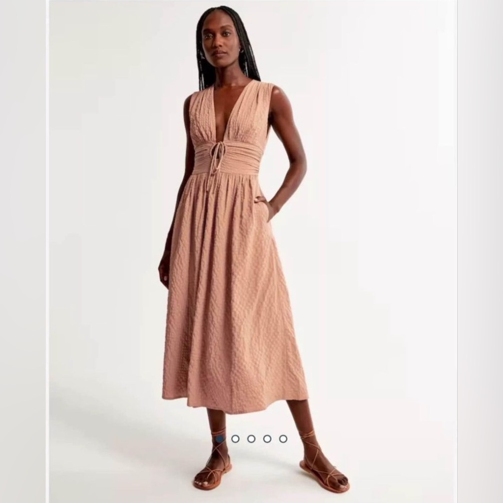 NEW Seersucker Midi Dress